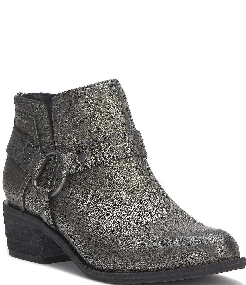 Lucky Brand Boltin Leather Harness Moto Booties