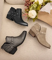 Lucky Brand Boltin Leather Harness Moto Booties