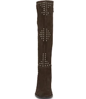 Lucky Brand Bonnay2 Suede Studded Tall Boots