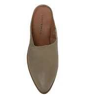 Lucky Brand Bryanna Leather Block Heel Mules