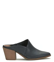 Lucky Brand Bryanna Leather Block Heel Mules