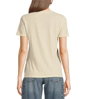 Lucky Brand Butterfly Heart Classic Crew Neck Short Sleeve Tee