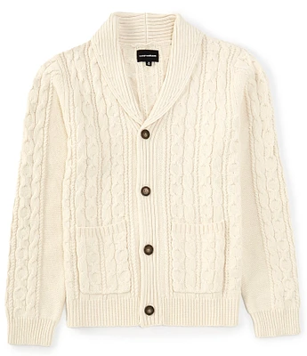 Lucky Brand Cable Knit Shawl Cardigan