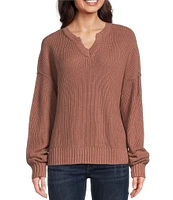 Lucky Brand Cashmere V-Neck Long Sleeve Pullover Sweater