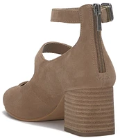 Lucky Brand Cemli Double Buckle Strap Suede Pumps