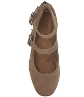 Lucky Brand Cemli Double Buckle Strap Suede Pumps