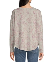 Lucky Brand Cloud Floral Crew Neck Top