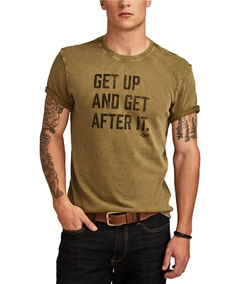 Lucky Brand Cole Hauser Short Sleeve Get Up Graphic T-Shirt