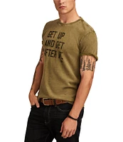 Lucky Brand Cole Hauser Short Sleeve Get Up Graphic T-Shirt