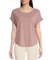 Lucky Brand Scoop Neck Short Sleeve Slouchy Round Hem T-Shirt