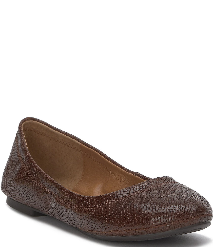 Lucky Brand Emmie Snake Print Leather Ballet Flats