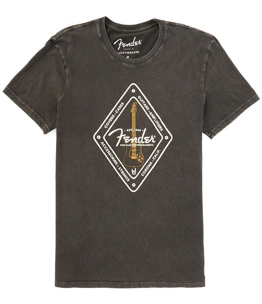 Lucky Brand Fender Diamond Short Sleeve Graphic T-Shirt