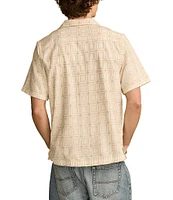 Lucky Brand Geometric Short Sleeve Button-Front Shirt