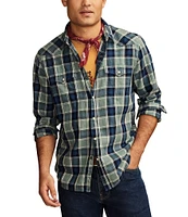 Lucky Brand Indigo Western Long Sleeve Shirt