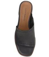 Lucky Brand Jamira Asymmetrical Leather Slides