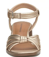 Lucky Brand Jolenne Knotted Vamp Heeled Sandals