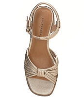 Lucky Brand Jolenne Knotted Vamp Heeled Sandals