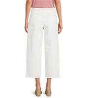Lucky Brand Legend Stretch Denim High Rise Frayed Detail Wide Leg Jeans