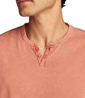 Lucky Brand Long Sleeve Burnout Notch Henley Shirt