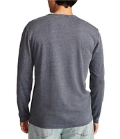 Lucky Brand Long Sleeve Burnout Notch Henley Shirt