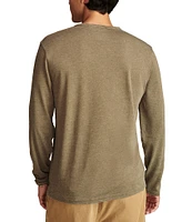 Lucky Brand Long Sleeve Burnout Notch Henley Shirt