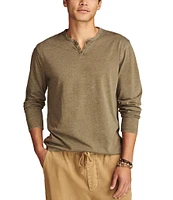 Lucky Brand Long Sleeve Burnout Notch Henley Shirt