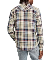 Lucky Brand Long Sleeve Plaid Woven Western Shirt