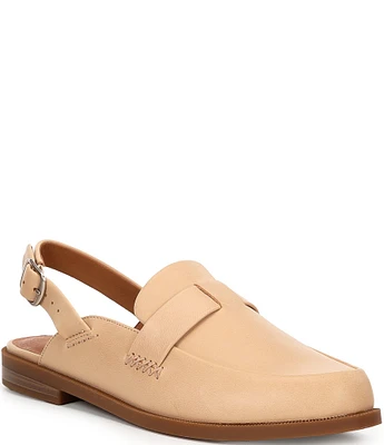 Lucky Brand Louisaa Leather Slingback Loafers