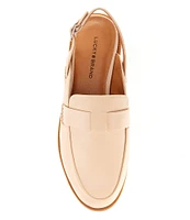 Lucky Brand Louisaa Leather Slingback Loafers