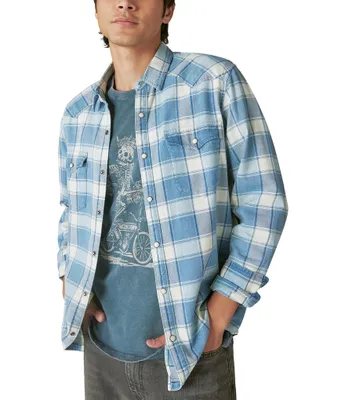 Lucky Brand Mesa Plaid Western Shirt