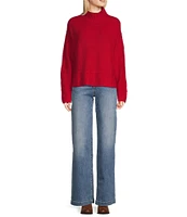 Lucky Brand Mock Neck Long Sleeve Pull-On Sweater