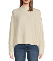 Lucky Brand Mock Neck Long Sleeve Pull-On Sweater