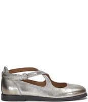 Lucky Brand Necia Leather Cross Strap Mary Jane Flats