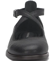 Lucky Brand Necia Leather Cross Strap Mary Jane Flats