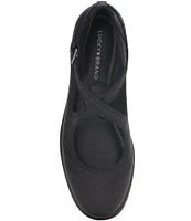 Lucky Brand Necia Leather Cross Strap Mary Jane Flats