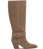 Lucky Brand Risvin Suede Stitch Detailed Tall Boots