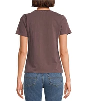 Lucky Brand Rose All Day Crew Neck Short Sleeve Graphic T-Shirt