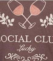 Lucky Brand Rose All Day Crew Neck Short Sleeve Graphic T-Shirt