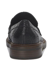 Lucky Brand Salima Leather Snake Print Loafers