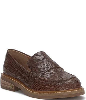 Lucky Brand Salima Leather Snake Print Loafers