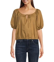 Lucky Brand Scoop Neck Short Sleeve Top