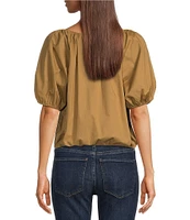 Lucky Brand Scoop Neck Short Sleeve Top