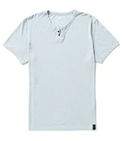 Lucky Brand Short Sleeve Button Notch Neck Venice Burnout T-Shirt