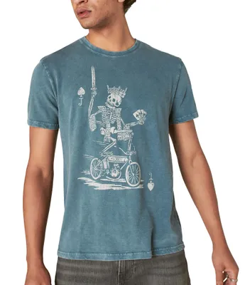 Lucky Brand Short Sleeve Skeleton Biker Graphic T-Shirt