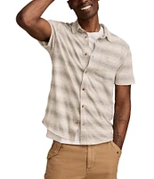 Lucky Brand Short Sleeve Stripe Button-Front Shirt