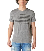 Lucky Brand Short Sleeve USA Flag T-Shirt