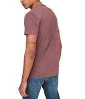 Lucky Brand Short Sleeve Venice Burnout Notch Neck Henley T-Shirt