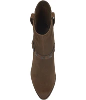 Lucky Brand Sogn Suede Western Buckle Booties