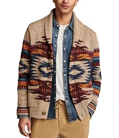 Lucky Brand Southwestern Long Sleeve Shawl Collar Cardigan