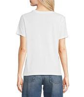 Lucky Brand Surf Queen Classic Crew Neck Short Sleeve Tee Shirt